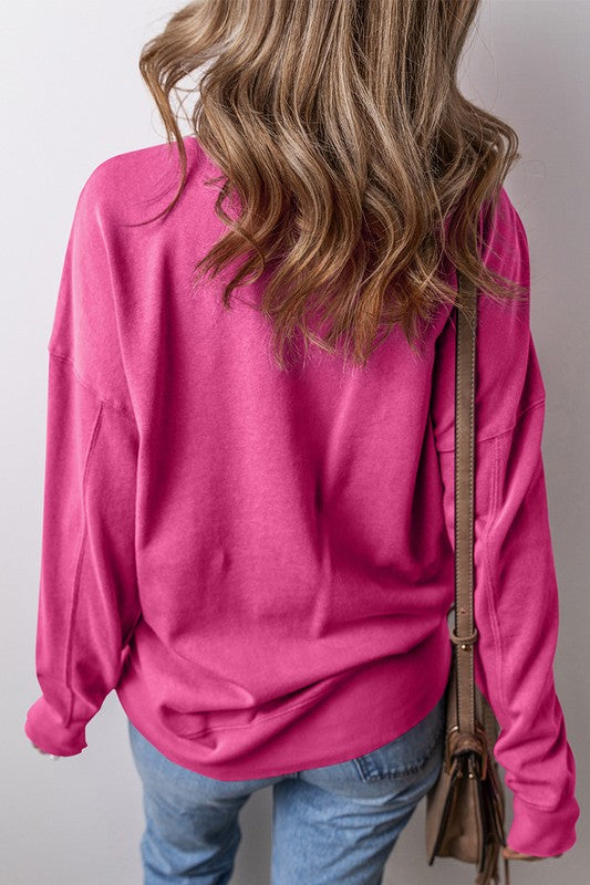 Women's Casual Crisscross Pocketed Sweatshirt