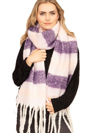 Unisex Soft Striped Winter Scarf