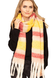 Unisex Soft Striped Winter Scarf