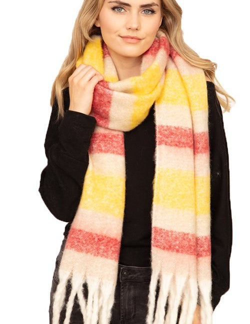 Unisex Soft Striped Winter Scarf