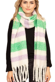 Unisex Soft Striped Winter Scarf