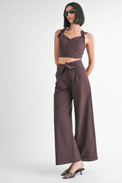 FOLD OVER PANTS WITH WIDE LEG