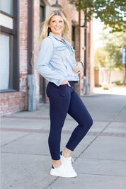 The Riley -7/8 Ankle Length NAVY Leggings Pocket