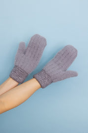 Women's Plush Pastel Fuzzy Mittens