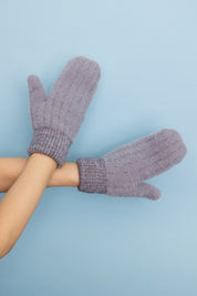 Women's Plush Pastel Fuzzy Mittens