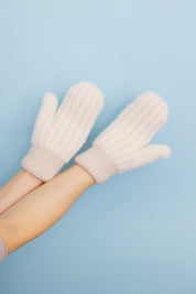 Women's Plush Pastel Fuzzy Mittens