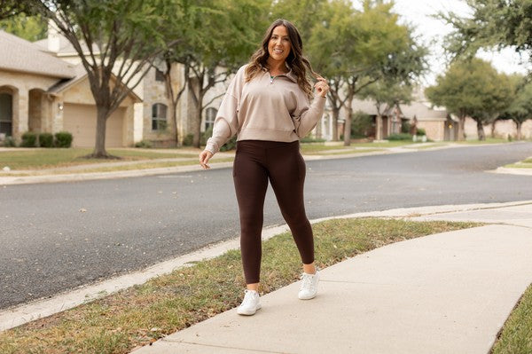 Women's High-Waisted Fleece Leggings with Pockets