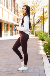 Women's High-Waisted Fleece Leggings with Pockets