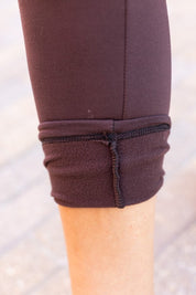 Women's High-Waisted Fleece Leggings with Pockets