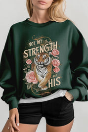 Unisex Tiger Graphic Fleece Sweatshirt