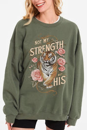 Unisex Tiger Graphic Fleece Sweatshirt