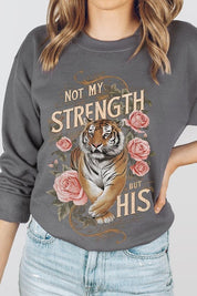 Unisex Tiger Graphic Fleece Sweatshirt