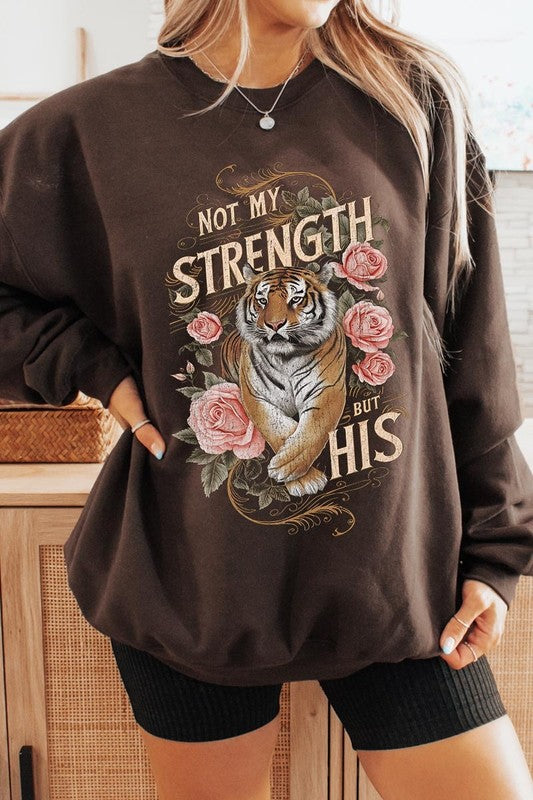 Unisex Tiger Graphic Fleece Sweatshirt