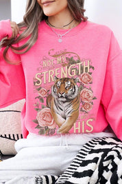 Unisex Tiger Graphic Fleece Sweatshirt