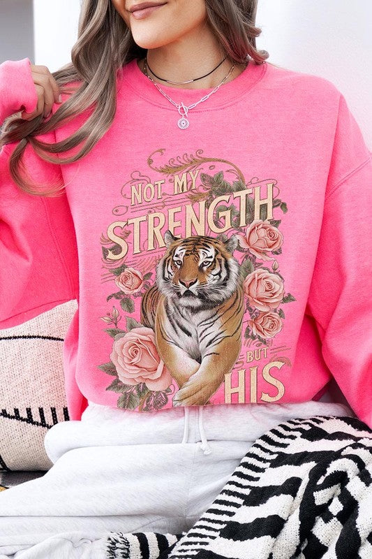 Unisex Tiger Graphic Fleece Sweatshirt