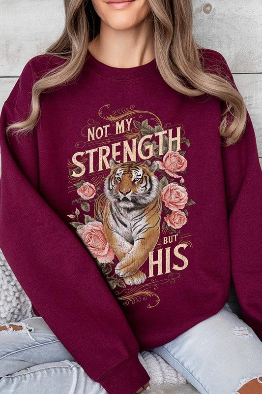 Unisex Tiger Graphic Fleece Sweatshirt