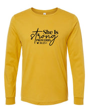 Women's Long Sleeve Graphic Tee - Proverbs 31:25