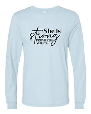 Women's Long Sleeve Graphic Tee with Proverbs 31:25