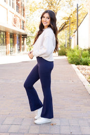 The Mila Navy Bootcut Leggings