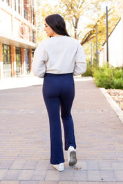 The Mila Navy Bootcut Leggings