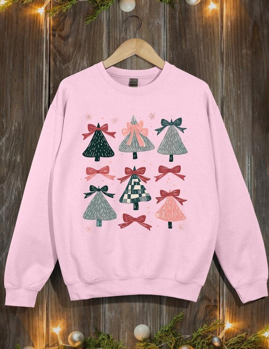 Unisex Christmas Tree Graphic Fleece Sweatshirt