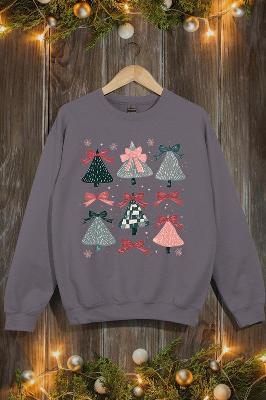 Unisex Christmas Tree Graphic Fleece Sweatshirt