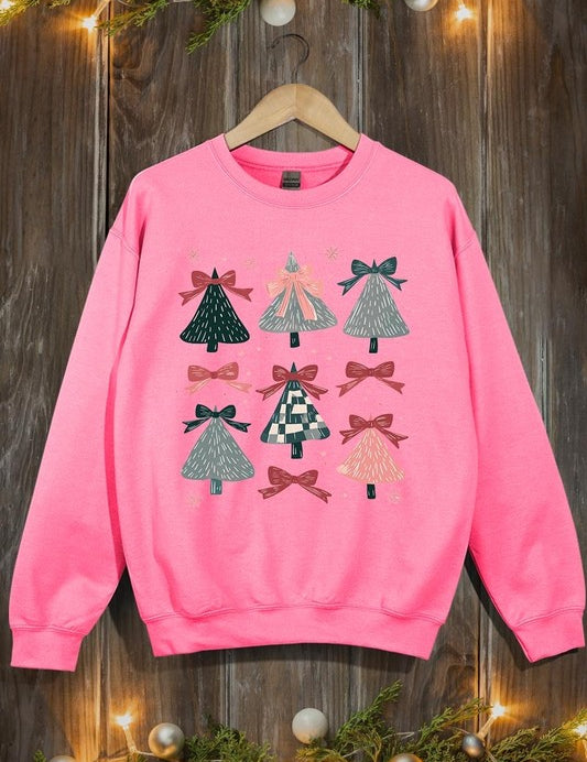 Unisex Christmas Tree Graphic Fleece Sweatshirt