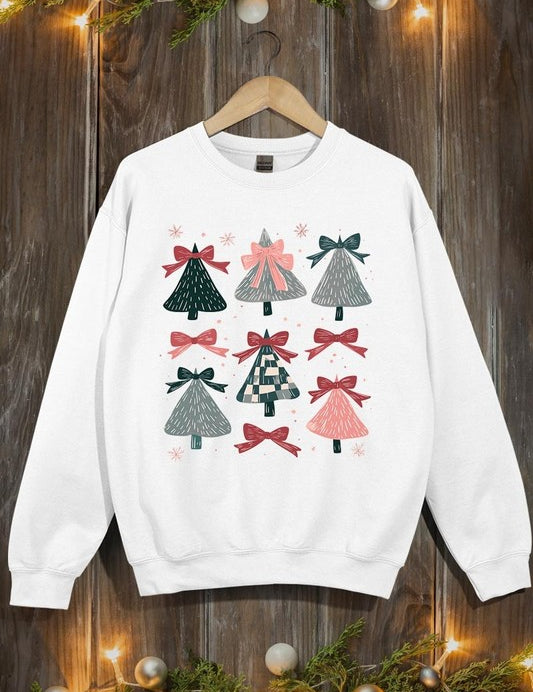 Unisex Christmas Tree Graphic Fleece Sweatshirt