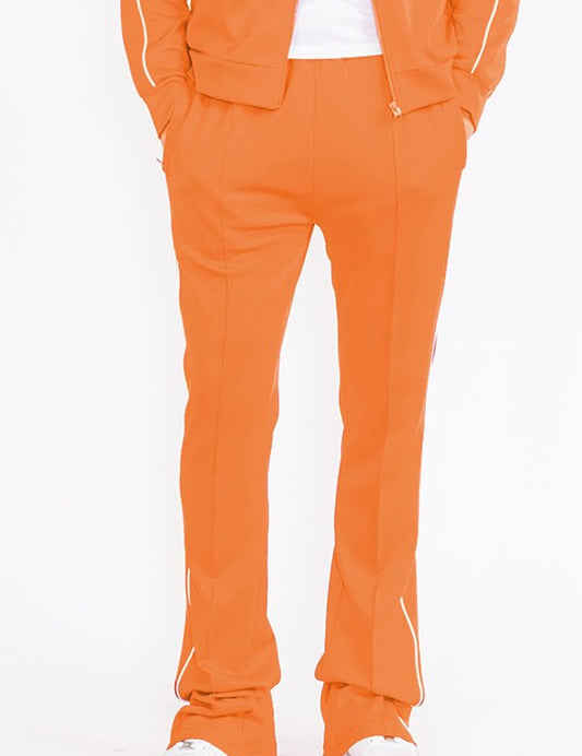 Mens Side Pipe Stacked Flare Pants