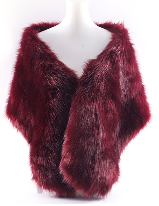 Women's Faux Fur Winter Shawl Scarf