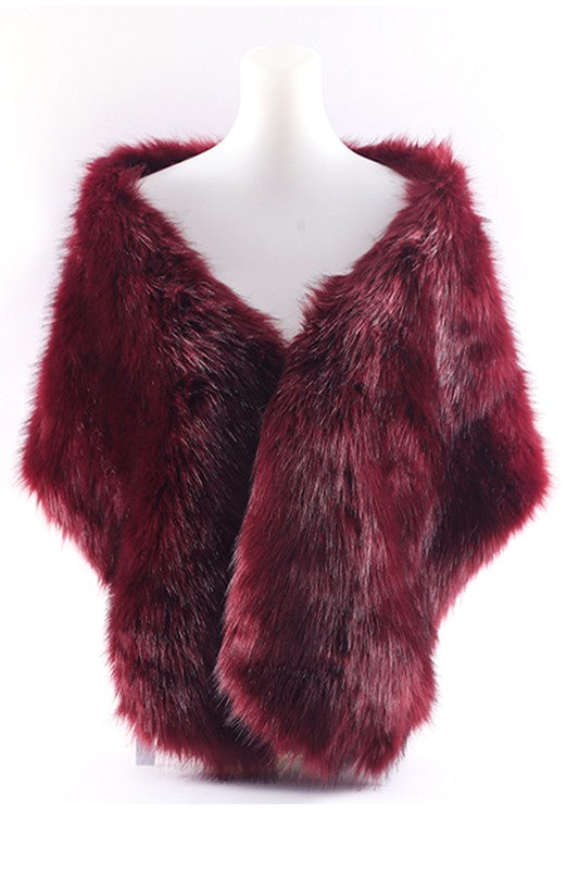 Women's Faux Fur Winter Shawl Scarf