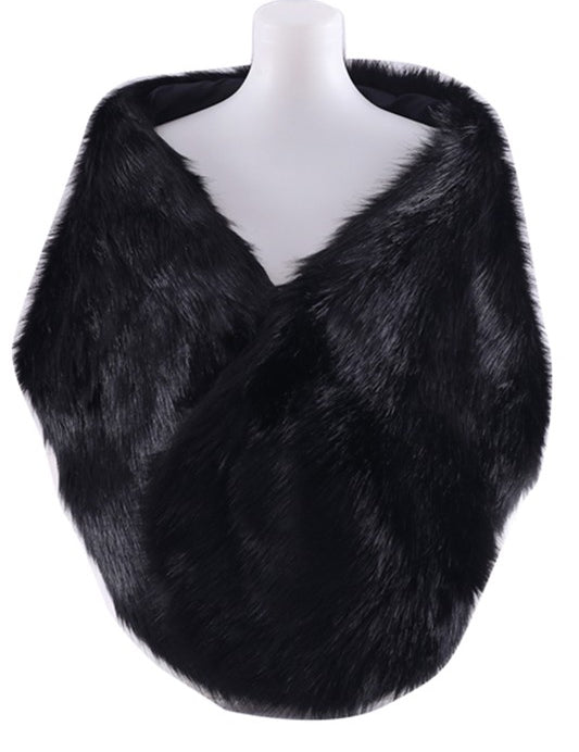 Women's Faux Fur Winter Shawl Scarf