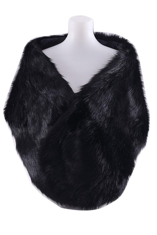 Women's Faux Fur Winter Shawl Scarf