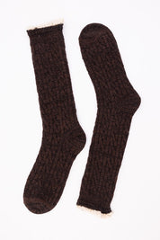 Women's Cozy Ribbed Ruffle-Trim Autumn Socks