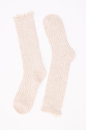 Women's Cozy Ribbed Ruffle-Trim Autumn Socks