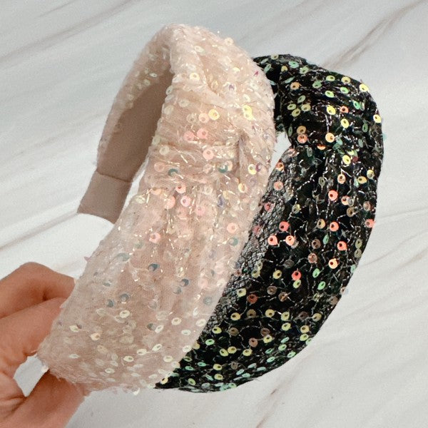 Women's Sequin Knot Headband for Stylish Hair Accessories