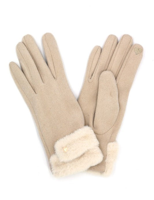 Women's Faux Suede Touchscreen Winter Gloves