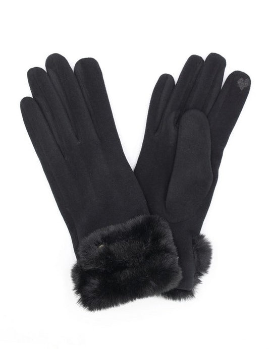 Women's Faux Suede Touchscreen Winter Gloves