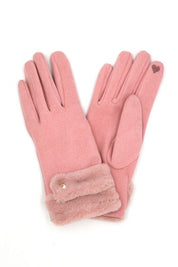 Women's Faux Suede Touchscreen Winter Gloves