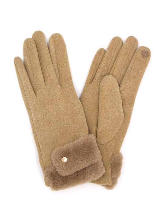 Women's Faux Suede Touchscreen Winter Gloves