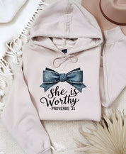 Women's Graphic Hoodie with Proverbs 31 Design