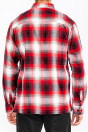 Men's Regular Fit Plaid Flannel Button Down Shirt