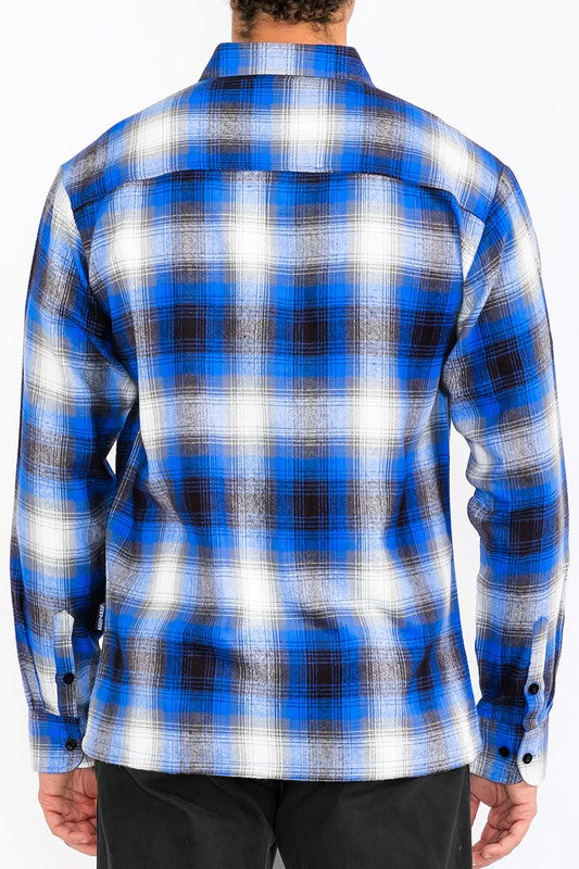 Men's Regular Fit Plaid Flannel Button Down Shirt