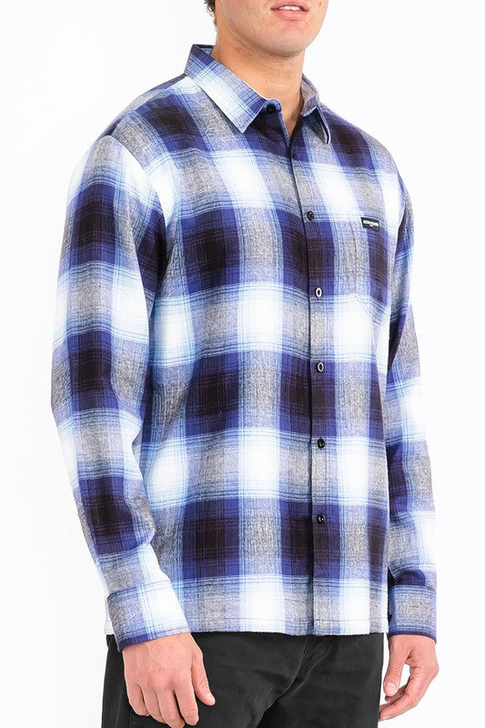 Men's Regular Fit Plaid Flannel Button Down Shirt