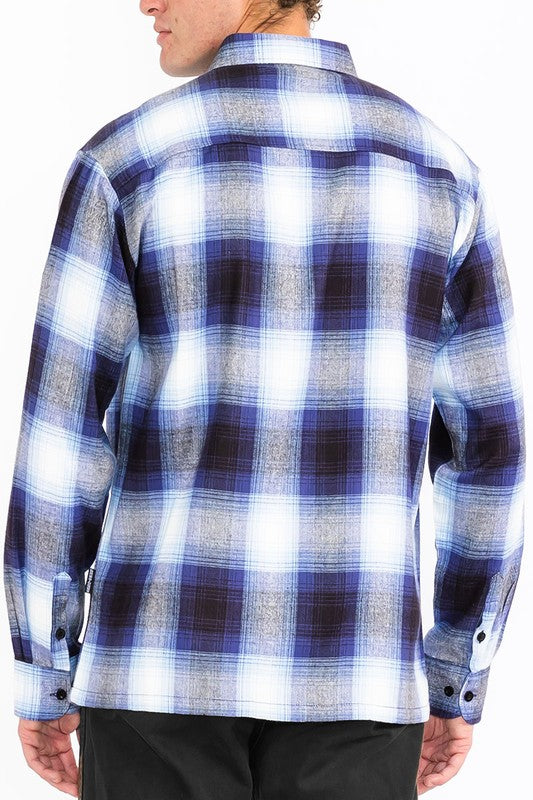 Men's Regular Fit Plaid Flannel Button Down Shirt