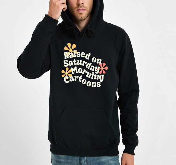 Unisex Graphic Hoodie - Raised on Saturday Morning Cartoons