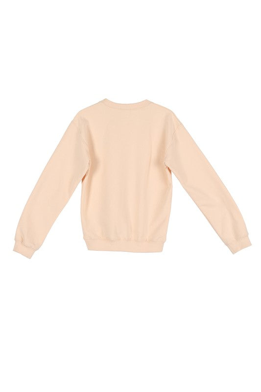 Women's Cream Embroidered Sweatshirt