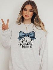 Women's Proverbs 31 Inspirational Crewneck Sweatshirt