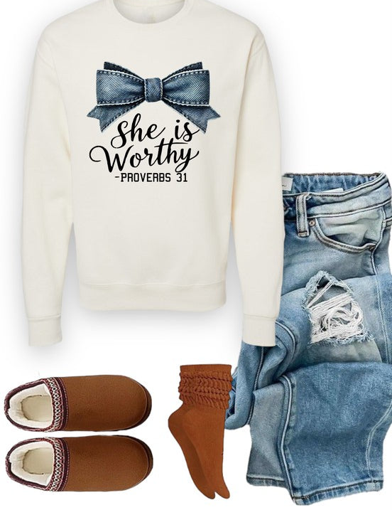 Women's Proverbs 31 Inspirational Crewneck Sweatshirt