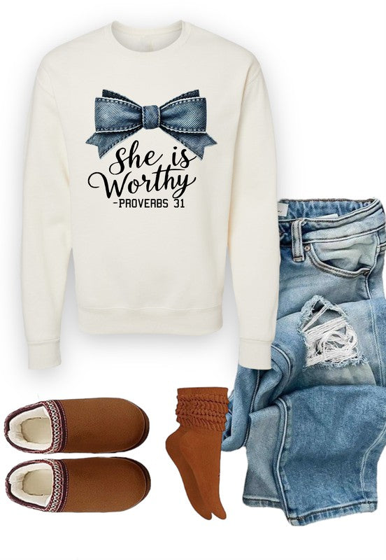 Women's Proverbs 31 Inspirational Crewneck Sweatshirt